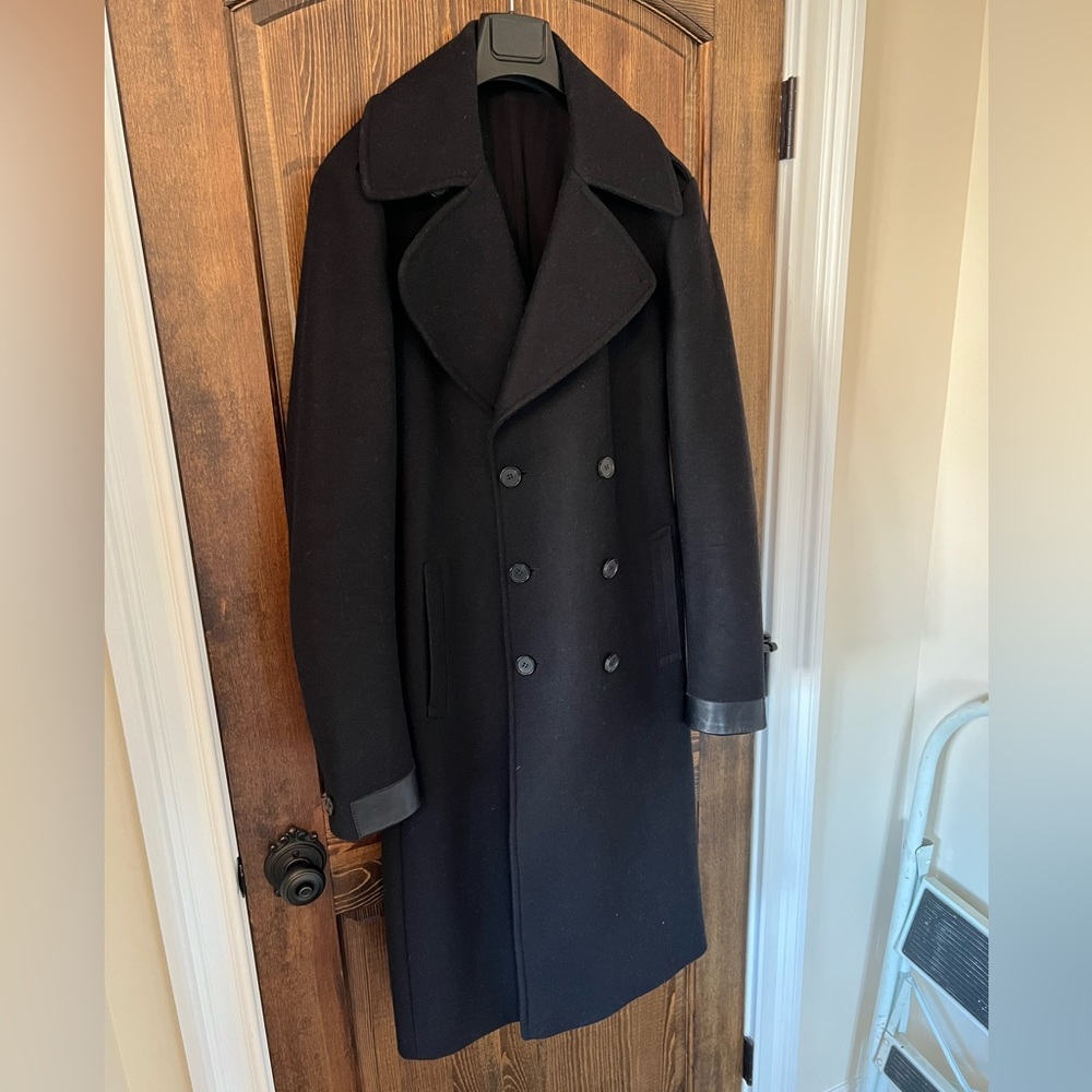 Allsaints Fenton Long Wool Coat Size 38 / M